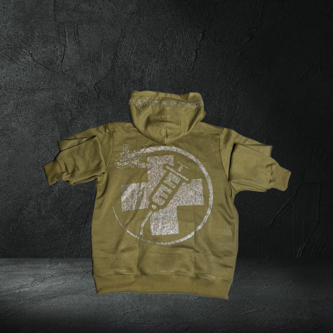 Bezeled Hoodie (Olive Green)