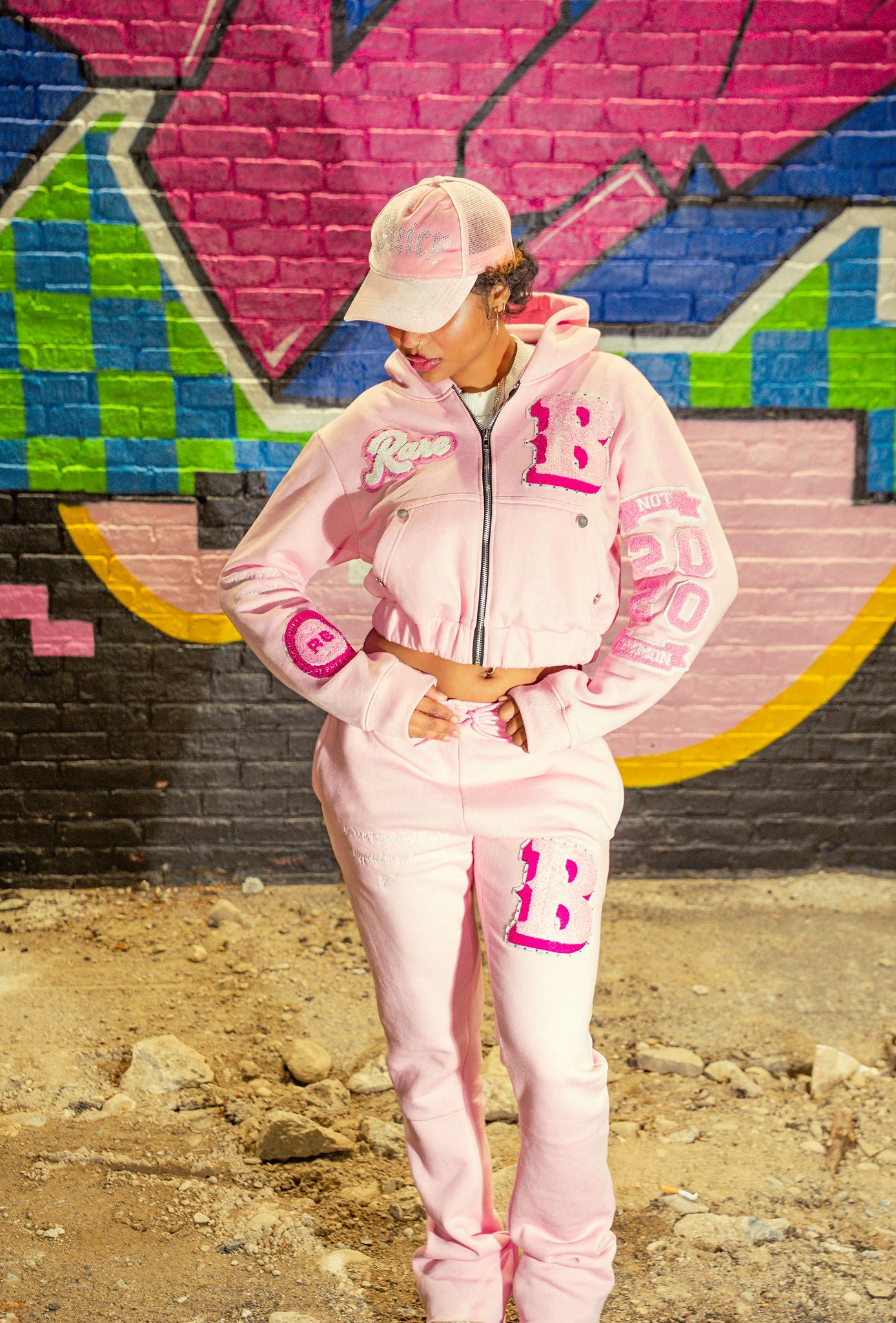 Rare pink Varsity sweat suite