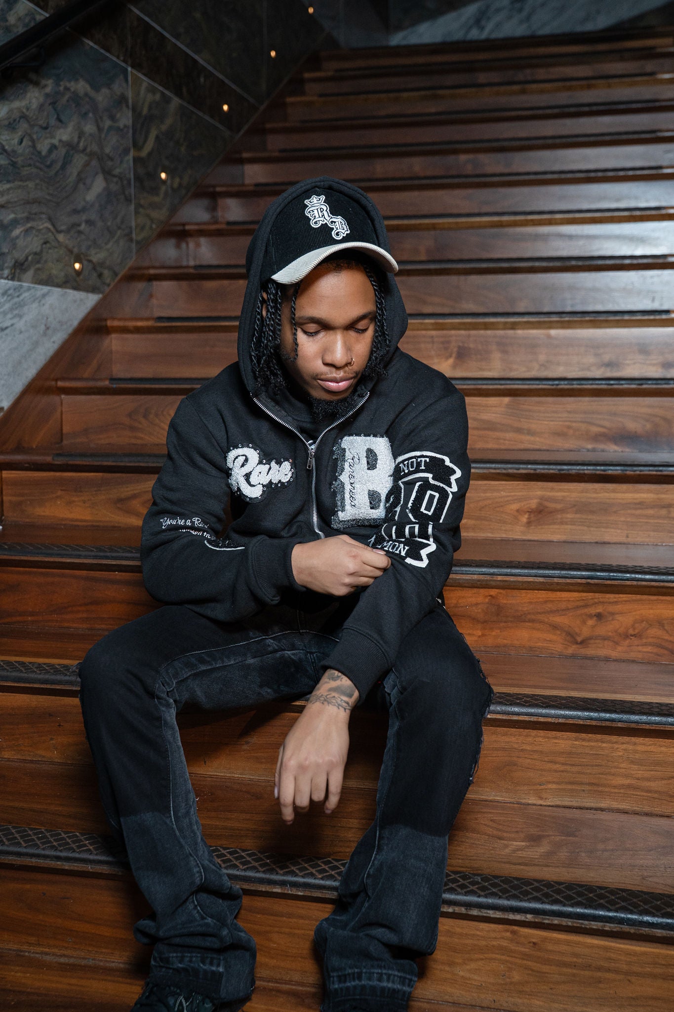 Rare (Black Out) Varsity Sweater